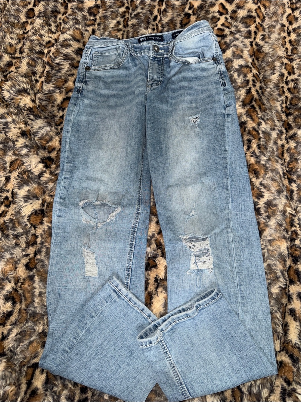 BKE Light Blue Distressed Kids Jeans